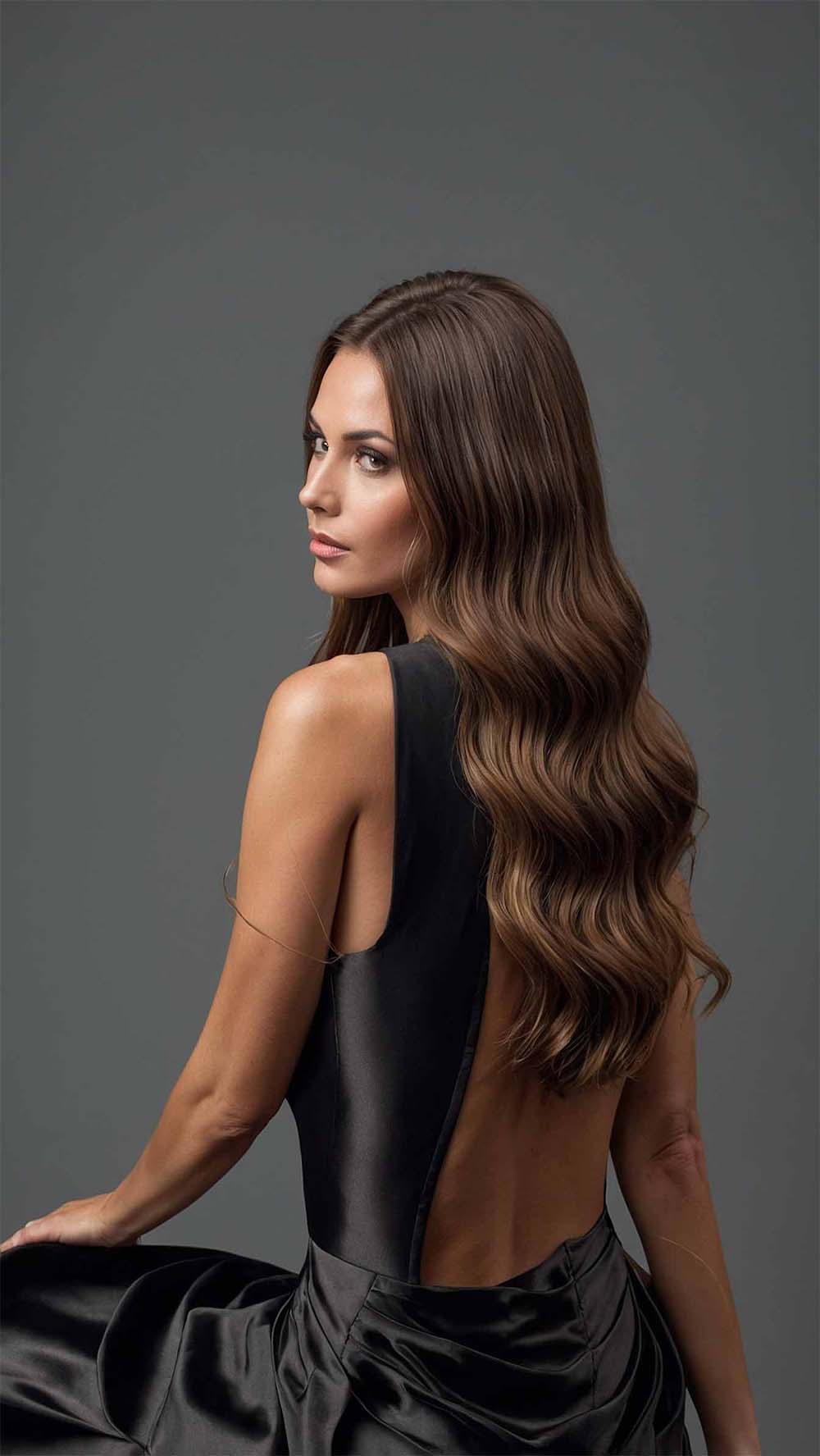 Choco Brown Blend Vintage Waves Wigs