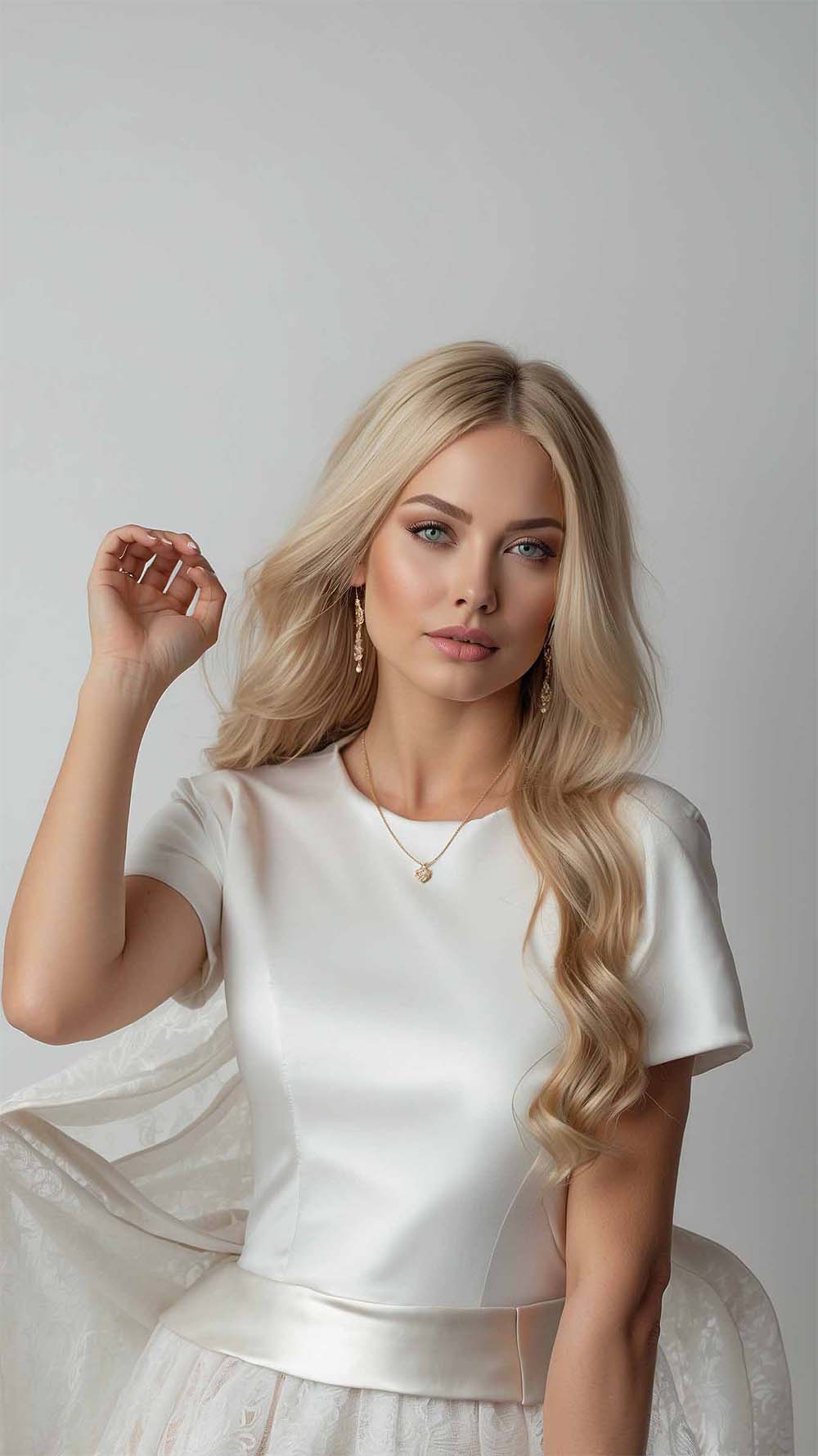 Honey Blonde Rooted Mix Vintage Waves Wig (Black Rooted)