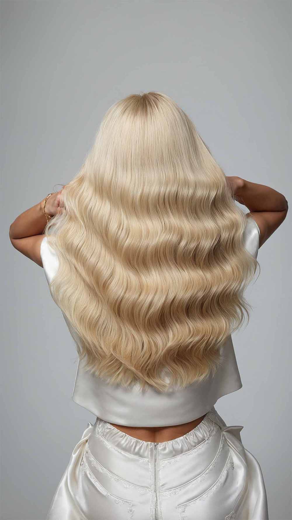 White Honey Blonde Rooted Remy Hair - Mongolian Wigs