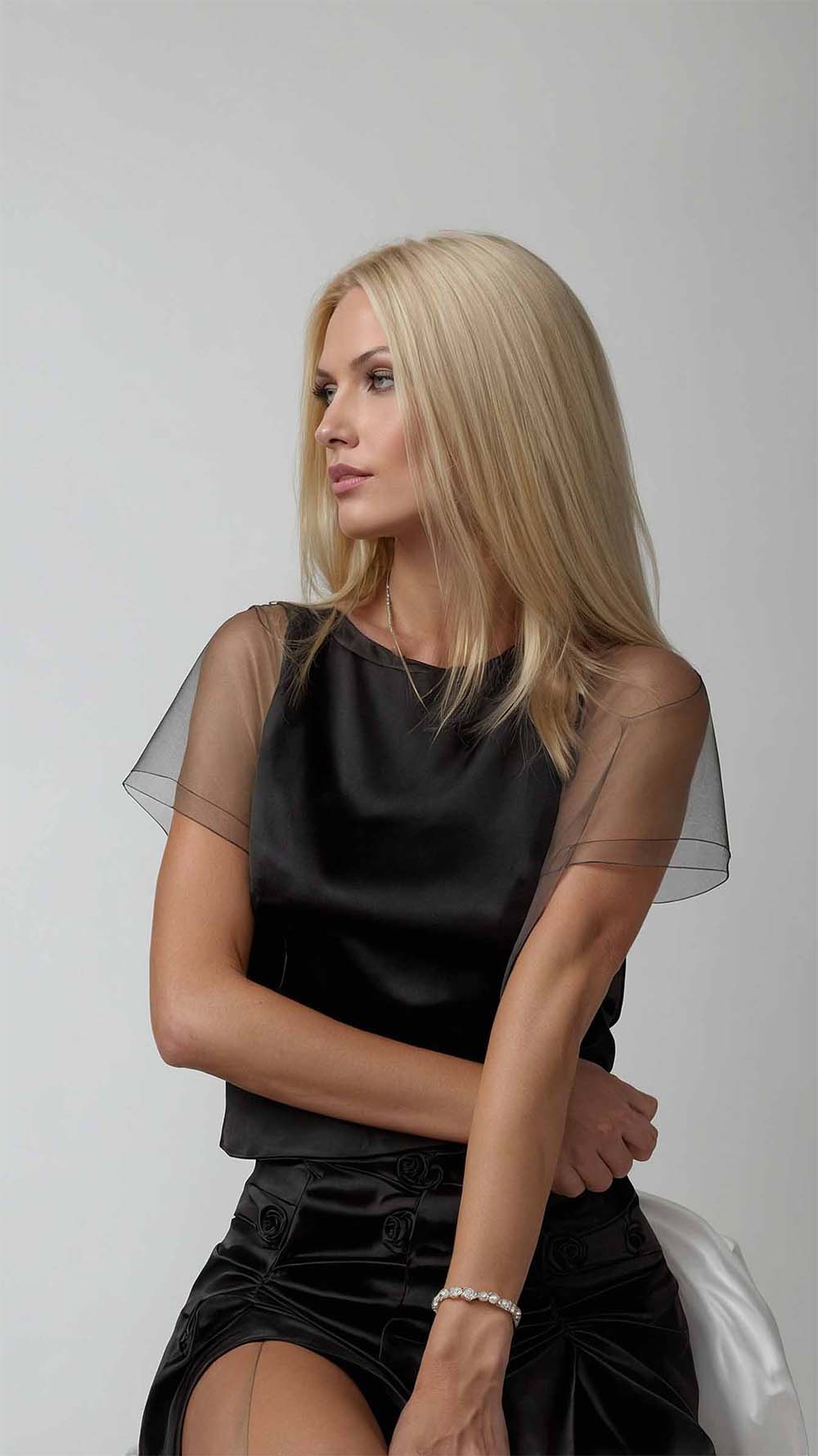 Flaxem Rooted Straight Wig - Mongolian Wigs