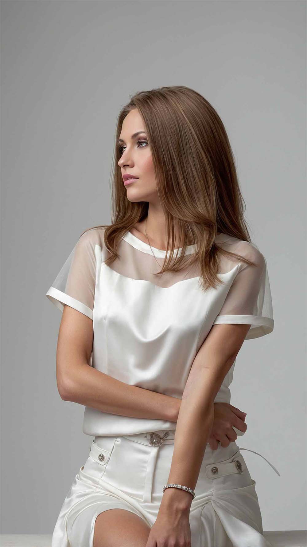 Khaki Straight Wig