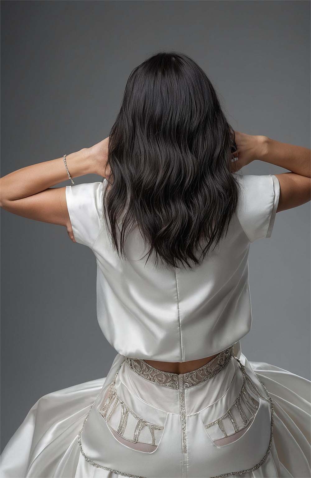 Black Shoulder Length Straight Wig