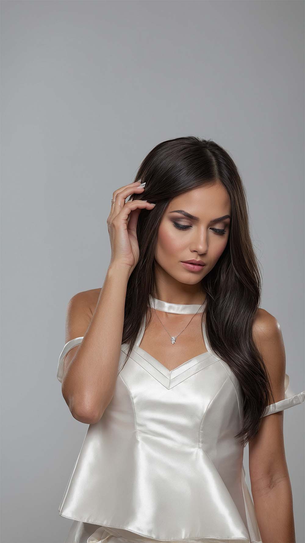 Black Straight 3 Layer Wig