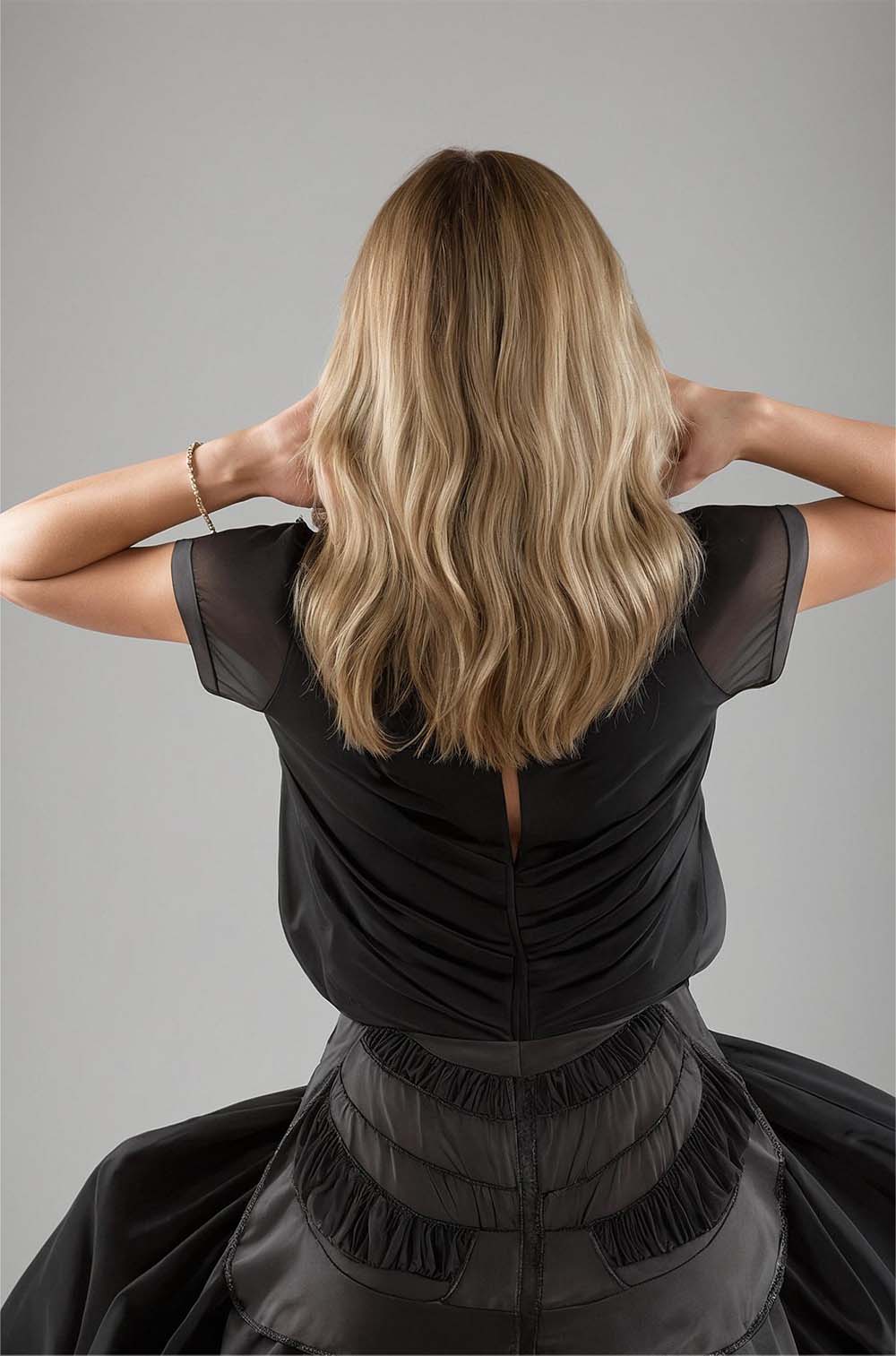Flaxem Rooted Straight Wig