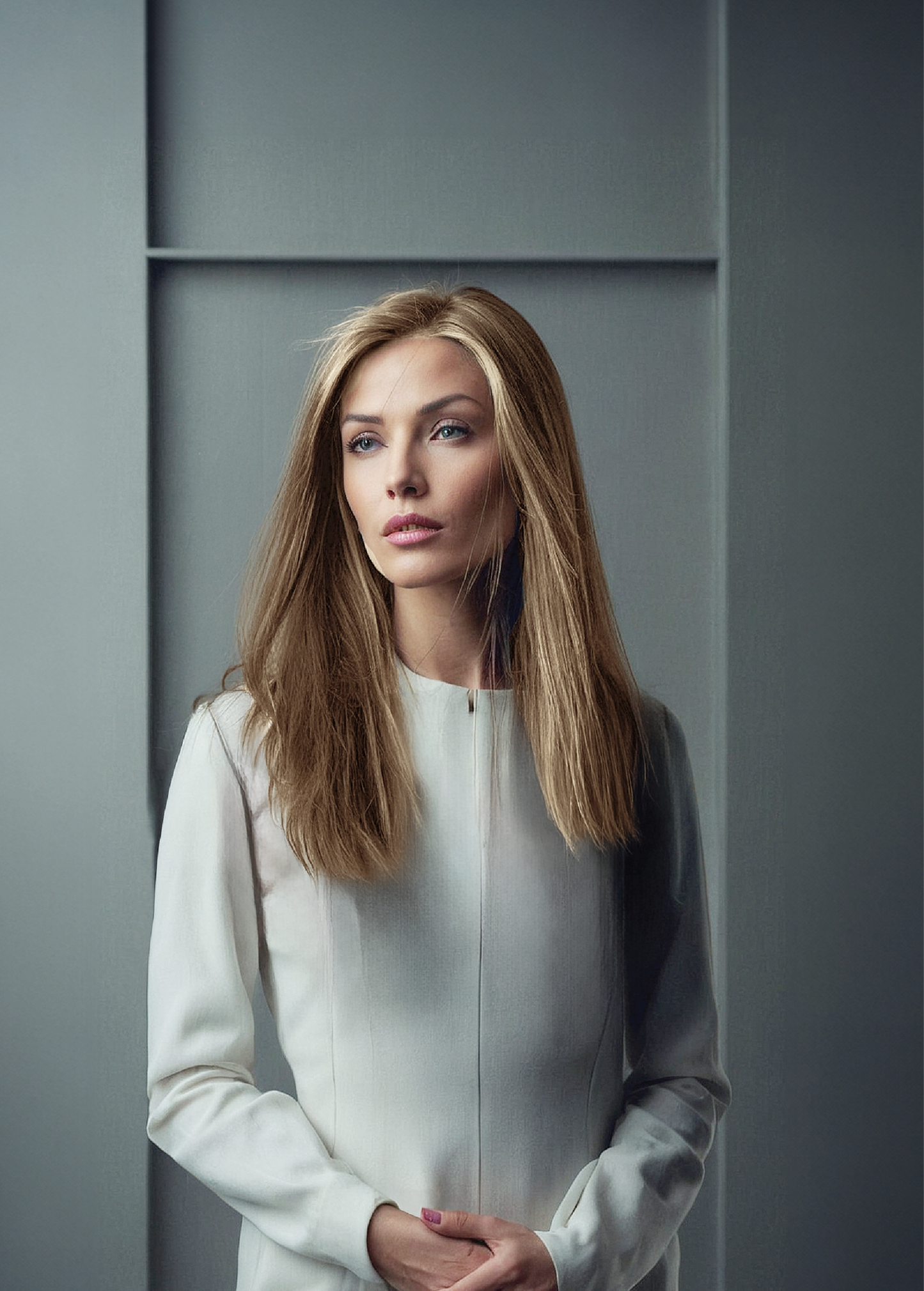 Bright Blone Large Wavy Curls Straight (HH05) - Mongolian Wigs