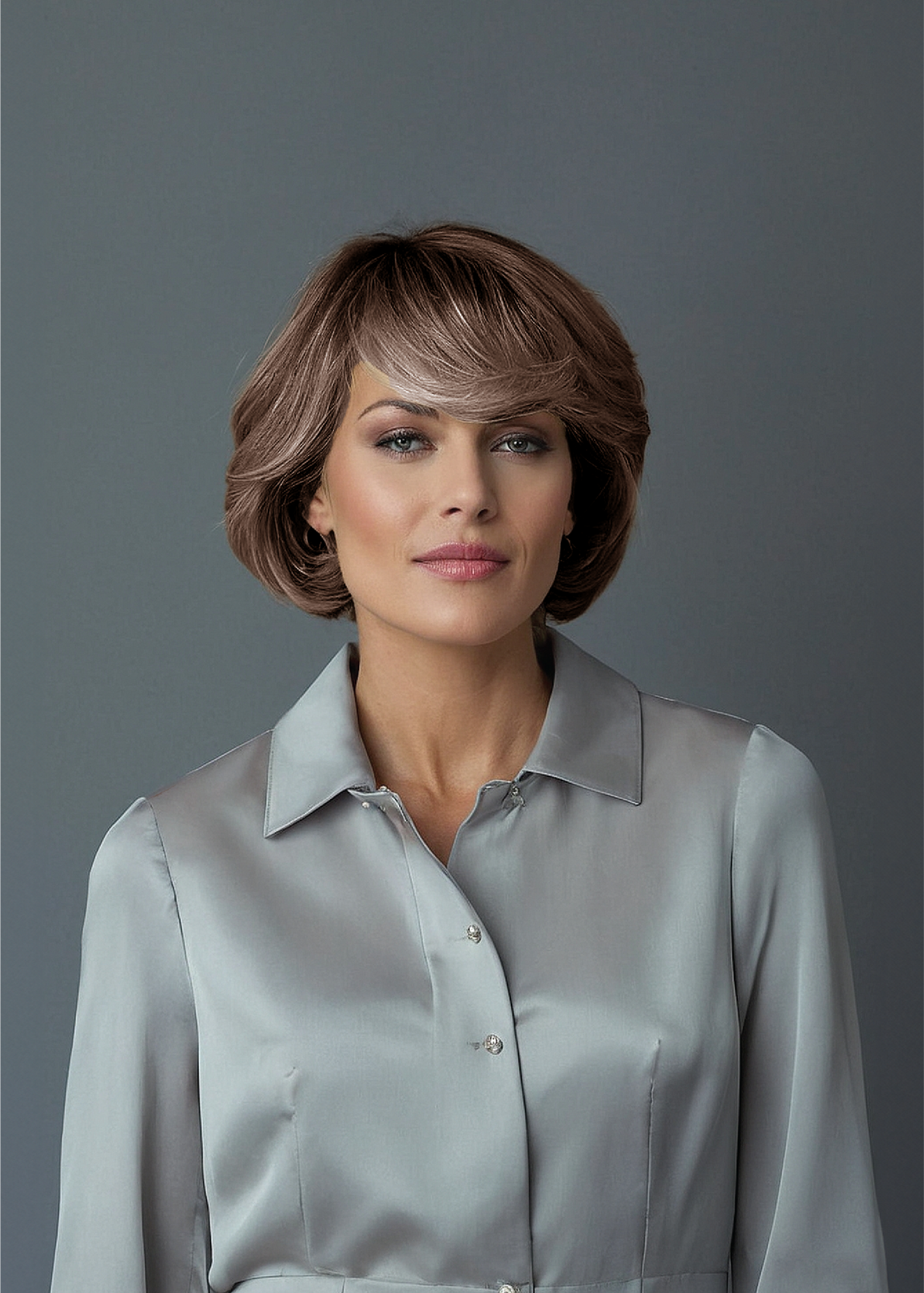 Mocha Brown Short Bob Hair With Curled Ends - Mongolian Wigs