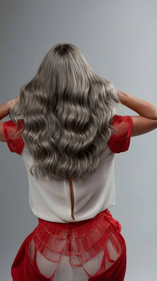 Natural Curl Dark Grey Tuscany Wig - Mongolian Wigs