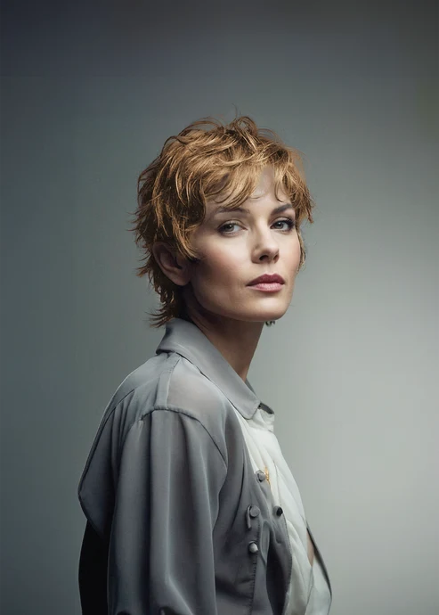 Light Straw Blend Short Curly Hair (HH07)