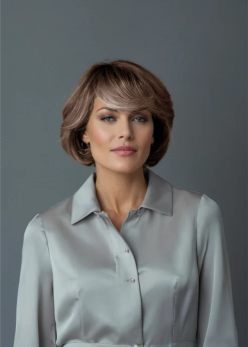 Mocha Brown Short Bob Hair With Curled Ends